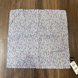 NWT Bar III Floral Print Pocket Square 12 X 12 100% Cotton